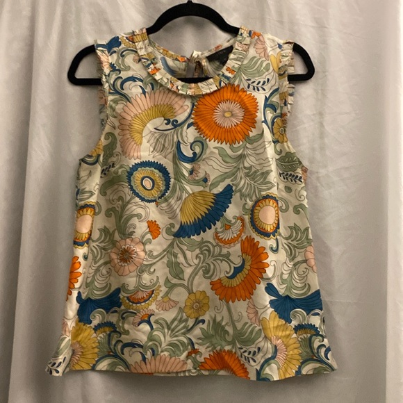 J. Crew Tops - Sleeveless floral blouse by J Crew